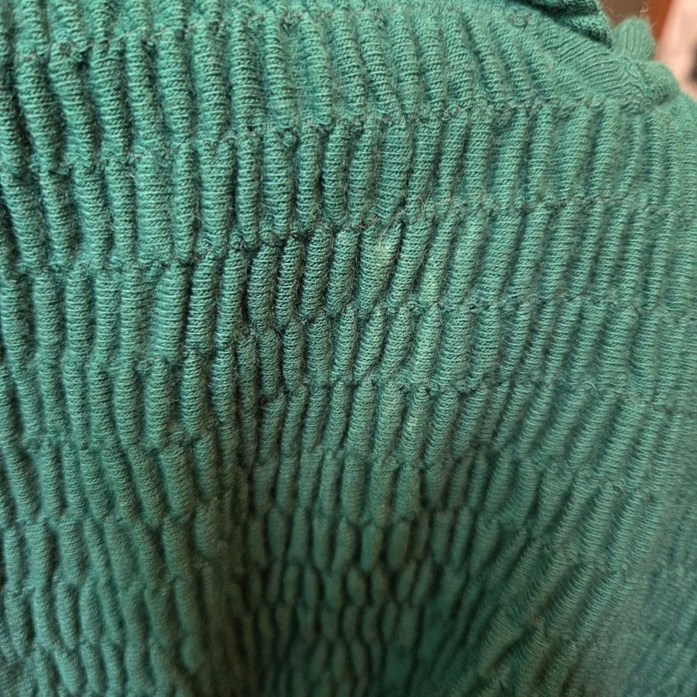 Vintage 60s Jody of California Green Smocked Mod Mini Dress Long Sleeve READ - Picture 11 of 13